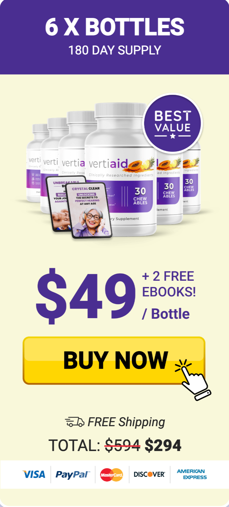 VertiAid Buy 6 Bottles